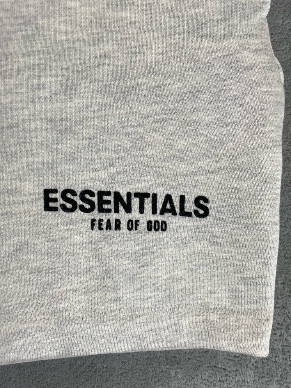 Fear of God Essentials Shorts Gray Cotton Polyester Fleece, Pockets Drawstrings - Picture 2 of 14